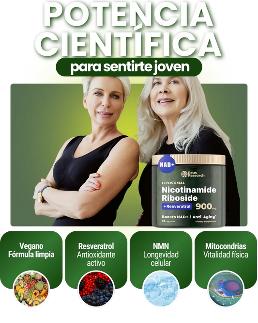 Fórmula Avanzada para tu Vitalidad | Nicotinamida Ribósido + Resveratrol